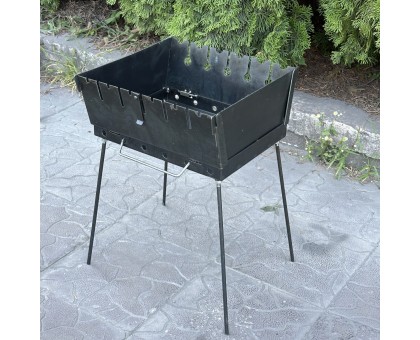 Мангал-валіза Пегас на 6 шампурів 2мм: Переносний, дворівневий