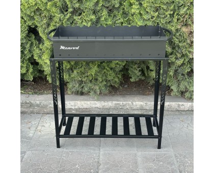 Мангал Прометей на 12 шампурів 3мм з розбірною дровницею