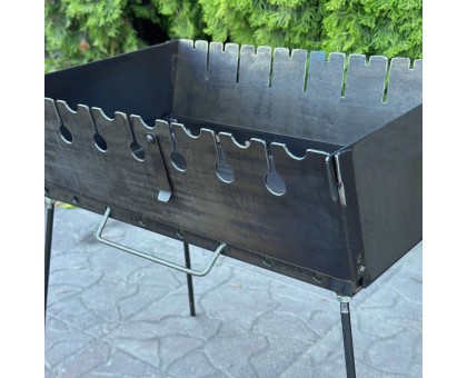 Мангал-валіза Пегас на 8 шампурів 2мм. Складаний, дворівневий