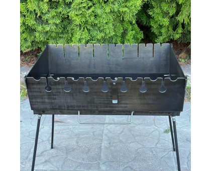 Мангал-валіза Пегас на 8 шампурів 2мм. Складаний, дворівневий