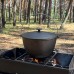 Казан туристичний КТ-08 чавунний 8л з кришкою для відкритого вогню