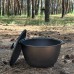 Казан туристичний КТ-08 чавунний 8л з кришкою для відкритого вогню