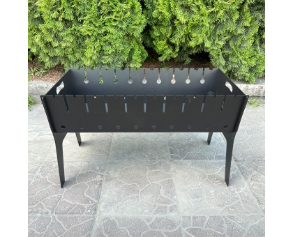 Розбірний мангал Фенікс 10 шампурів 3мм: похідний, двохрівневий