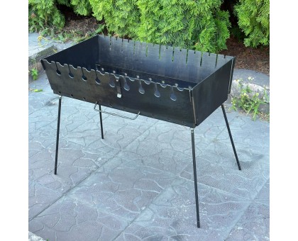 Мангал-валіза Пегас на 10 шампурів 2мм – переносний дворівневий