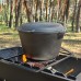 Казан туристичний чавунний 8л з кришкою-сковородою для природи