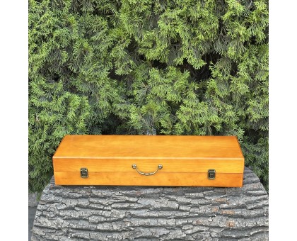 Подарунковий набір шампурів Козак світлий у дерев'яному кейсі для гриля та пікніка