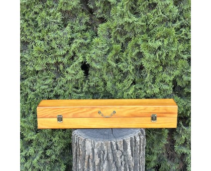 Подарунковий набір ШашлиКейс світлий: шампури в кейсі з дубовими ручками