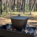 Казан туристичний чавунний 10л з кришкою КТ-10 для багаття