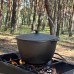 Казан туристичний чавунний 10л з кришкою КТ-10 для багаття