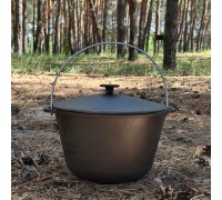 Казан туристичний КТ-10 чавунний з кришкою 10л