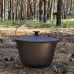 Казан туристичний чавунний 10л з кришкою КТ-10 для багаття