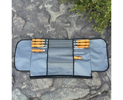 Набір шампурів Арго 6/1/1 з дерев'яними ручками в чохлі Оксфорд