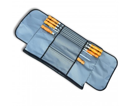 Набір шампурів Арго 6/1/1 з дерев'яними ручками в чохлі Оксфорд