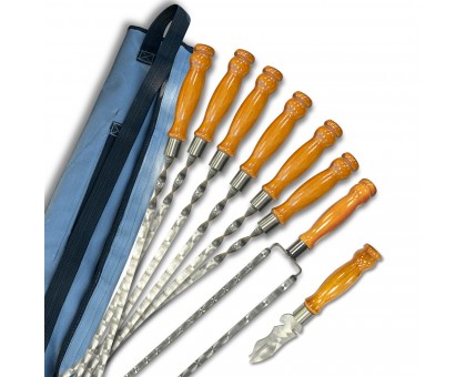 Набір шампурів Арго 6/1/1 з дерев'яними ручками в чохлі Оксфорд