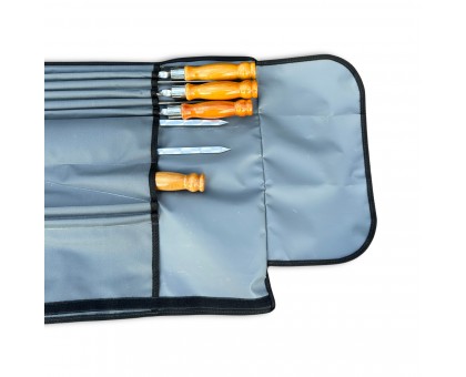 Набір шампурів Арго 6/1/1 з дерев'яними ручками в чохлі Оксфорд