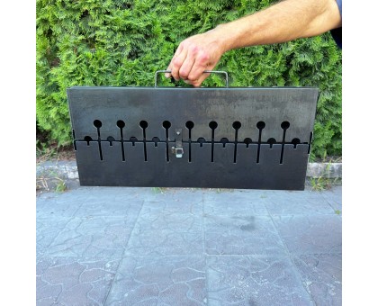 Переносний мангал-валіза Пегас 3мм на 10 шампурів, дворівневий