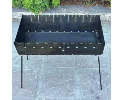 Переносний мангал-валіза Пегас 3мм на 10 шампурів, дворівневий