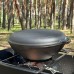 Сковорода WOK чавунна 8л з кришкою-гриль для відкритого вогню