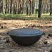 Сковорода WOK чавунна 8л з кришкою-гриль для відкритого вогню