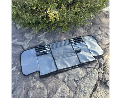 Набір шампурів Арго 6/1/1 чорна ручка в сірому чохлі Оксфорд