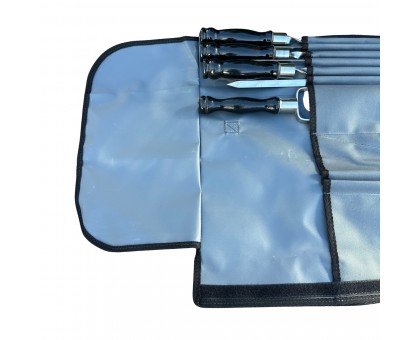 Набір шампурів Арго 6/1/1 чорна ручка в сірому чохлі Оксфорд