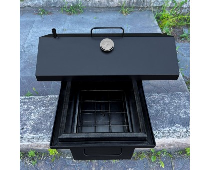 Коптильня Ісіда на 39л 2мм з термометром та гідрозатвором