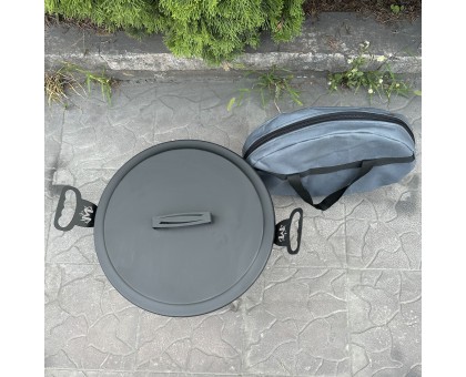 Сковорода з диска Фрея 40см з кришкою та чохлом для смачних страв на природі