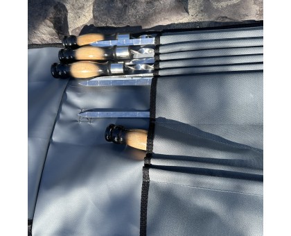 Набір шампурів Арго 6/1/1: дерев'яні ручки, нерж. сталь, чохол Оксфорд