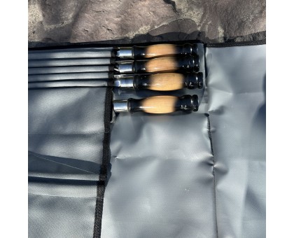 Набір шампурів Арго 6/1/1: дерев'яні ручки, нерж. сталь, чохол Оксфорд