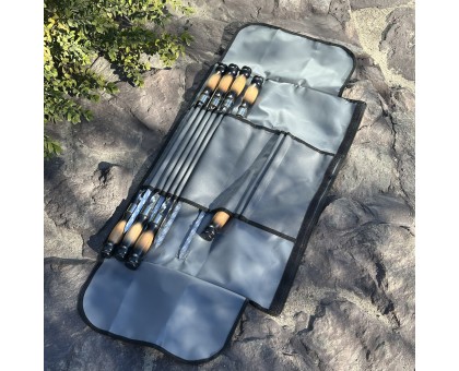 Набір шампурів Арго 6/1/1: дерев'яні ручки, нерж. сталь, чохол Оксфорд