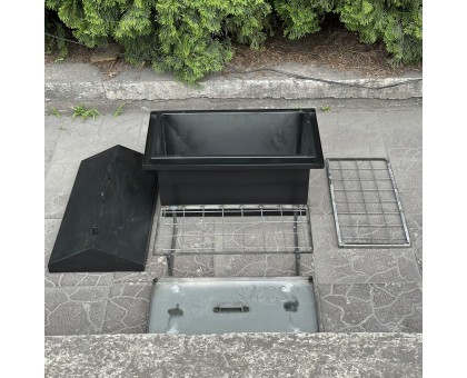 Коптильня Ісіда 39л з гідрозатвором та 2 рівнями, сталь 1.5мм