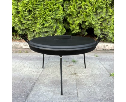 Сковорода з диска Фрея 50см з кришкою для приготування на вогні