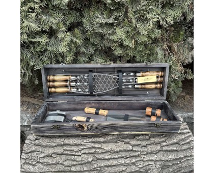 Подарунковий набір для гриля Майстер BBQ: шампури, ніж у кейсі