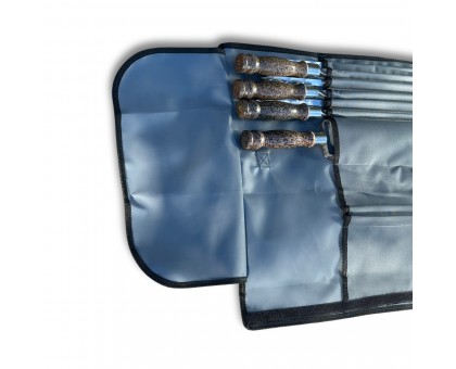 Набір шампурів Арго 6/1/1 з мармуровою ручкою, нержавіюча сталь, чохол