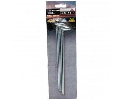 Кілки High Peak Steel Round Peg 20 см 6 шт. Silver (42213)