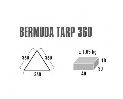 Тент High Peak Bermuda Tarp 360 Grey (10019)