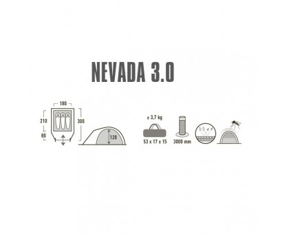 Намет High Peak Nevada 3.0 Nimbus Grey (10203)