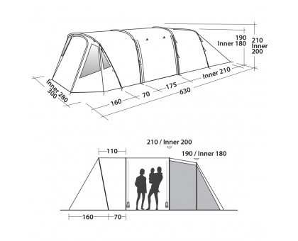 Намет Easy Camp Palmdale 500 Lux Forest Green (120370)