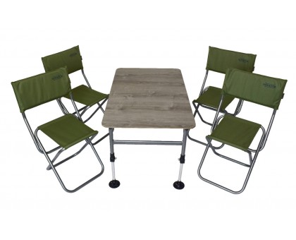 Комплект меблів складний Novator SET-2 (100х60 стіл, 4-ри стільці, чохол) Комплект меблів складний Novator SET-2 (100х60 стіл, 4-ри стільці, чохол)