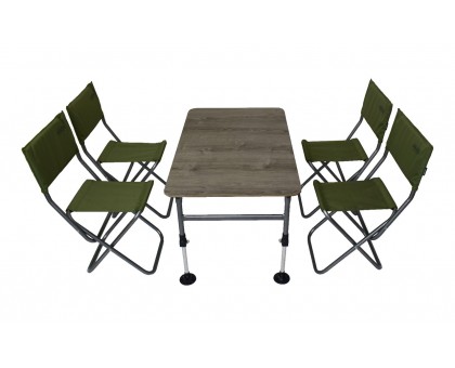 Комплект меблів складний Novator SET-2 (100х60 стіл, 4-ри стільці, чохол) Комплект меблів складний Novator SET-2 (100х60 стіл, 4-ри стільці, чохол)