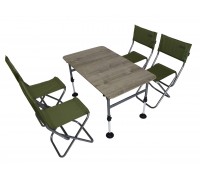 Комплект меблів складний Novator SET-2 (100х60 стіл, 4-ри стільці, чохол)