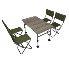 Комплект меблів складний Novator SET-2 (100х60 стіл, 4-ри стільці, чохол)