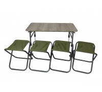 Комплект меблів складний Novator SET-4 (100х60 стіл, 4-ри стільці, чохол)
