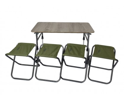 Комплект меблів складний Novator SET-4 (100х60 стіл, 4-ри стільці, чохол) Комплект меблів складний Novator SET-4 (100х60 стіл, 4-ри стільці, чохол)