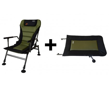 Крісло рибальське, коропове Novator SR-2 Comfort + Підставка Novator POD-1 Comfort (крісло-ліжко) Крісло рибальське, коропове Novator SR-2 Comfort + Підставка Novator POD-1 Comfort (крісло-ліжко)