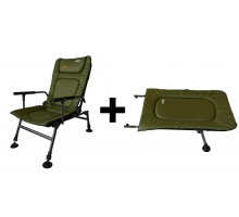 Крісло рибальське, коропове Novator SR-2 + Підставка Novator POD-1 (крісло-ліжко)