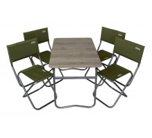 Комплект меблів складний Novator SET-5 (100х60 стіл, 4-ри стільці, чохол)
