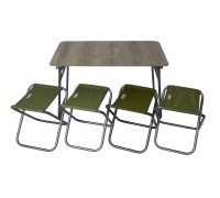 Комплект меблів складний Novator SET-6 (100х60 стіл, 4-ри стільці, чохол)
