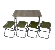 Комплект меблів складний Novator SET-6 (100х60 стіл, 4-ри стільці, чохол)