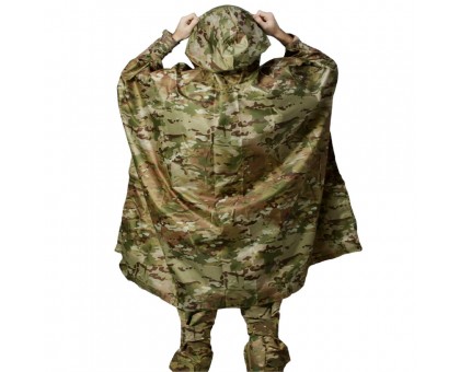 Надійне тактичне пончо Ranger Rip Stop Мультикам RA8919